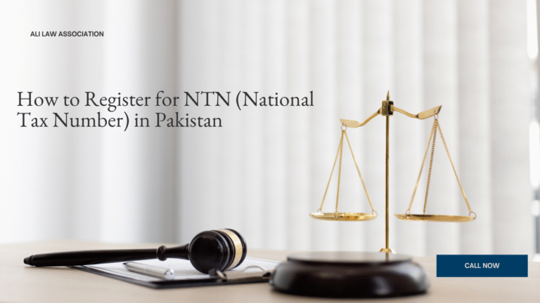 Wht Is My Ntn NTN (National Tax Number) Registration in 2025 | Ali Law Associates